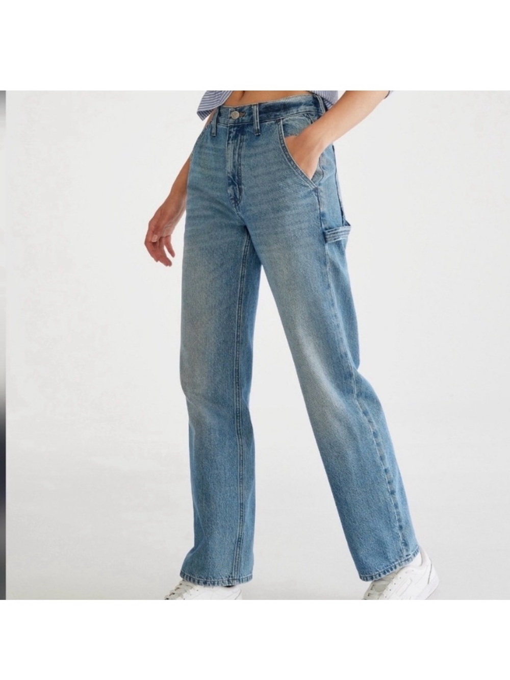 Aeropostale High Rise Baggy Carpenter Jeans